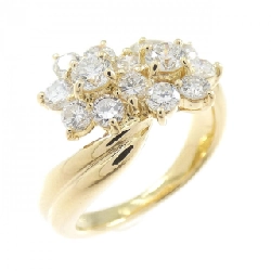 Nhẫn kim cương hoa K18YG 1.00CT - Hàng hiệu Authentic