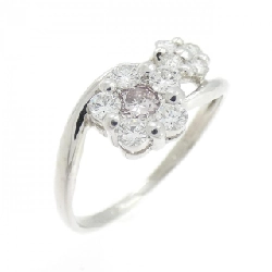 Nhẫn kim cương hồng PT900 hoa 0.102CT - Hàng hiệu Authentic