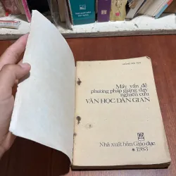 II Mấy Vấn Đề Phương Pháp Giảng Dạy, Nghiên Cứu Văn Học Dân Gian - Hoàng Tiến Tựu - 1983 1009757