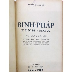 Binh pháp tinh hoa - Nguyễn Quang Trứ ( bản đã đóng lại bìa xưa mất bìa gốc)