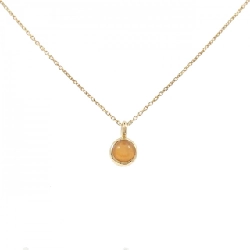 K18YG Đá mặt trăng Dây chuyền - Hàng hiệu Chính hãng