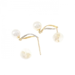 Bông tai ngọc trai Akoya K18YG/PT900 4.7mm - Hàng hiệu Chính hãng 870323