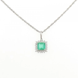 Dây chuyền Emerald PT900/PT850 0.95CT - Hàng hiệu Authentic