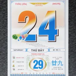 Tờ lịch rời Bloc xưa (Năm 2009)