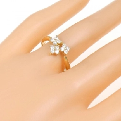 Nhẫn kim cương hoa K18YG 0.32CT 672192