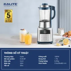 Máy làm sữa hạt Kalite KCBV8P đa năng 8in1 bền bỉ, chống trào, chính hãng mới 100% 573739