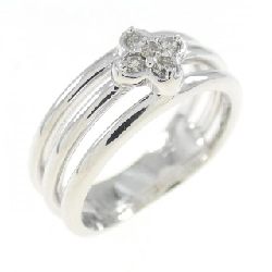 Nhẫn kim cương K18WG hoa 0.07CT