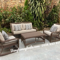Bàn ghế sofa sân thượng mây nhựa 444216