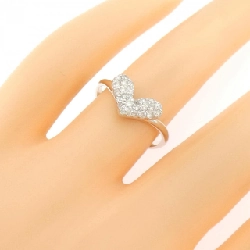 Nhẫn kim cương pavé hình trái tim K10WG 0.30CT - Hàng hiệu chính hãng 849056