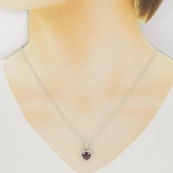 K18WG Dây chuyền Garnet hình trái tim - Hàng hiệu Authentic 858268