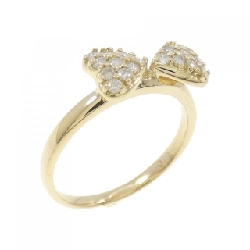 Nhẫn kim cương K18YG hình ruy băng 0.25CT