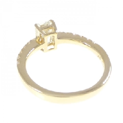 Nhẫn kim cương K18YG 1.01CT L SI1 cắt hình ngọc lục bảo - Hàng hiệu Authentic 874919