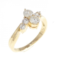 Nhẫn kim cương K18YG 0.53CT