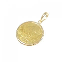 K18YG(枠) Đồng xu Mặt dây chuyền - Hàng hiệu Authentic 863969