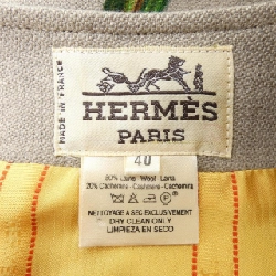 Áo khoác không cổ HERMES với nút sừng - Hàng hiệu Authentic 819178