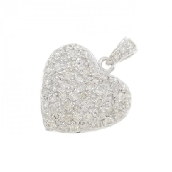 K18WG Pave Heart Diamond Pendant 1.00CT - Hàng hiệu Authentic