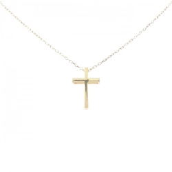 K18YG Dây chuyền hình chữ thập - Hàng hiệu Authentic