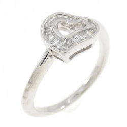 Nhẫn kim cương hình trái tim K18WG 0.13CT