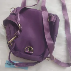 Túi dù tím nhiều ngăn, có thể làm thành balo mini mới  1022048