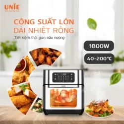 Nồi chiên không dầu UNIE UE-1000 12L, 14 chế độ nấu, bảng điều khiển cảm ứng một chạm 578129