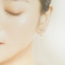 Bông tai T-Wire hoop medium Tiffany - Hàng hiệu chính hãng 846416