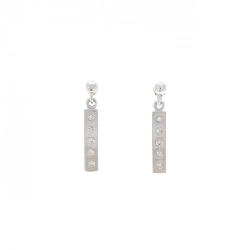 Bông tai kim cương 750WG/K18WG 0.20CT - Hàng hiệu Authentic