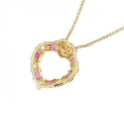 K18YG Mặt Dây Chuyền Hình Trái Tim Đá Ruby - Hàng hiệu Chính Hãng 856270