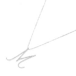 K18WG Chữ cái M Dây chuyền kim cương 0.43CT - Hàng hiệu Chính hãng 855971