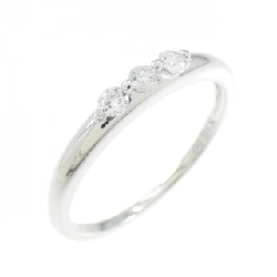 Nhẫn kim cương ba viên K18WG 0.15CT