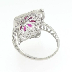 Nhẫn Ruby Hoa PT900 0.67CT 669894