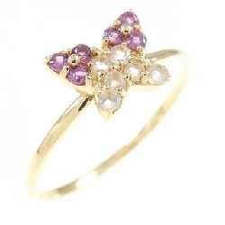 Nhẫn Garnet K18YG Bướm