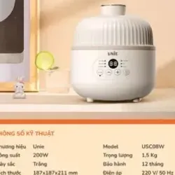 🧡 UNIE USC08W – Dung tích 0.8L siêu tiết kiệm, phù hợp bé – người già – gia đình nhỏ! 716044