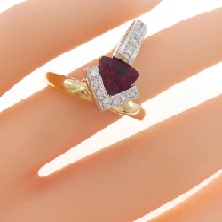 Nhẫn tourmaline rubelite K18YG/PT900 1.39CT 667710