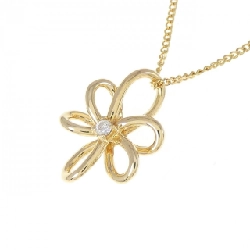 K18YG Hoa Đá Kim Cương Dây Chuyền 0.02CT - Hàng hiệu Chính hãng 859549