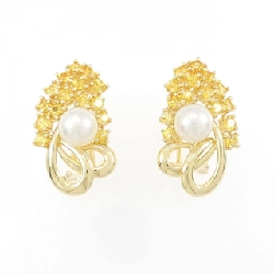 K18YG Bông tai ngọc trai Akoya 6.8mm - Hàng hiệu Chính hãng