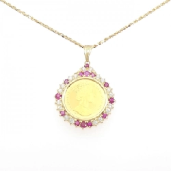 K18YG(枠) Ruby Coin Necklace - Hàng hiệu Authentic