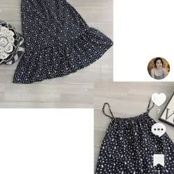 Đầm 2 dây vãi lụa from xuông đuôi cá 720780