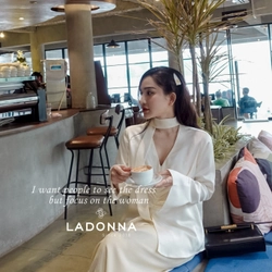 [New] Sơ mi lụa La Donna Design áo sơ mi tiểu thư sang chảnh Trắng 369263