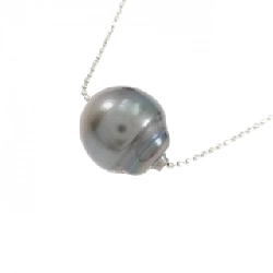 K18WG Ngọc trai đen dây chuyền - Hàng hiệu Authentic 861162