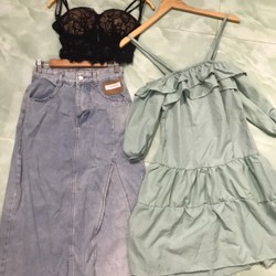 áo ren croptop size M màu đen thanh lý