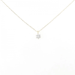 K18YG Solitaire Dây chuyền kim cương 0.10CT - Hàng hiệu Chính hãng