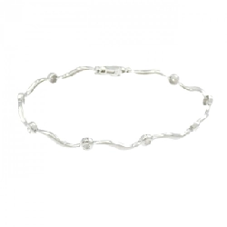 K18WG Vòng tay kim cương 0.25CT - Hàng hiệu Chính hãng 873683