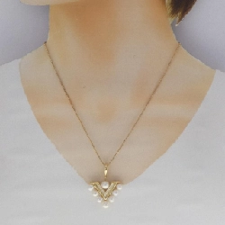 K18YG Ngọc trai Akoya Dây chuyền - Hàng hiệu Chính hãng 856365