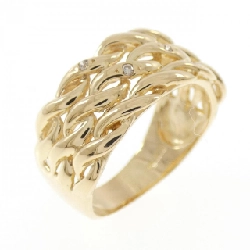 Nhẫn kim cương K18YG 0.04CT