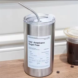 Ly giữ nhiệt ICED AMERICANO 600ml tặng kèm ống hút