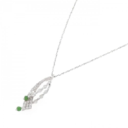 K18WG Đá Garnet Demantoid Dây Chuyền 0.22CT - Hàng hiệu Chính hãng 860656