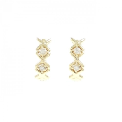 K18YG Bông tai kim cương 0.10CT - Hàng hiệu Chính hãng