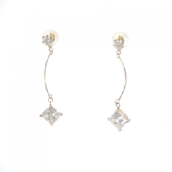 K18YG Bông tai Cubic - Hàng hiệu Chính hãng