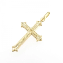 K18YG Mặt dây chuyền hình chữ thập - Hàng hiệu Chính hãng