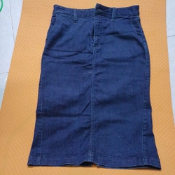 Chân váy jean thời trang size M , xanh đậm, jean co giãn đã sử dụng: eo 70_74cm